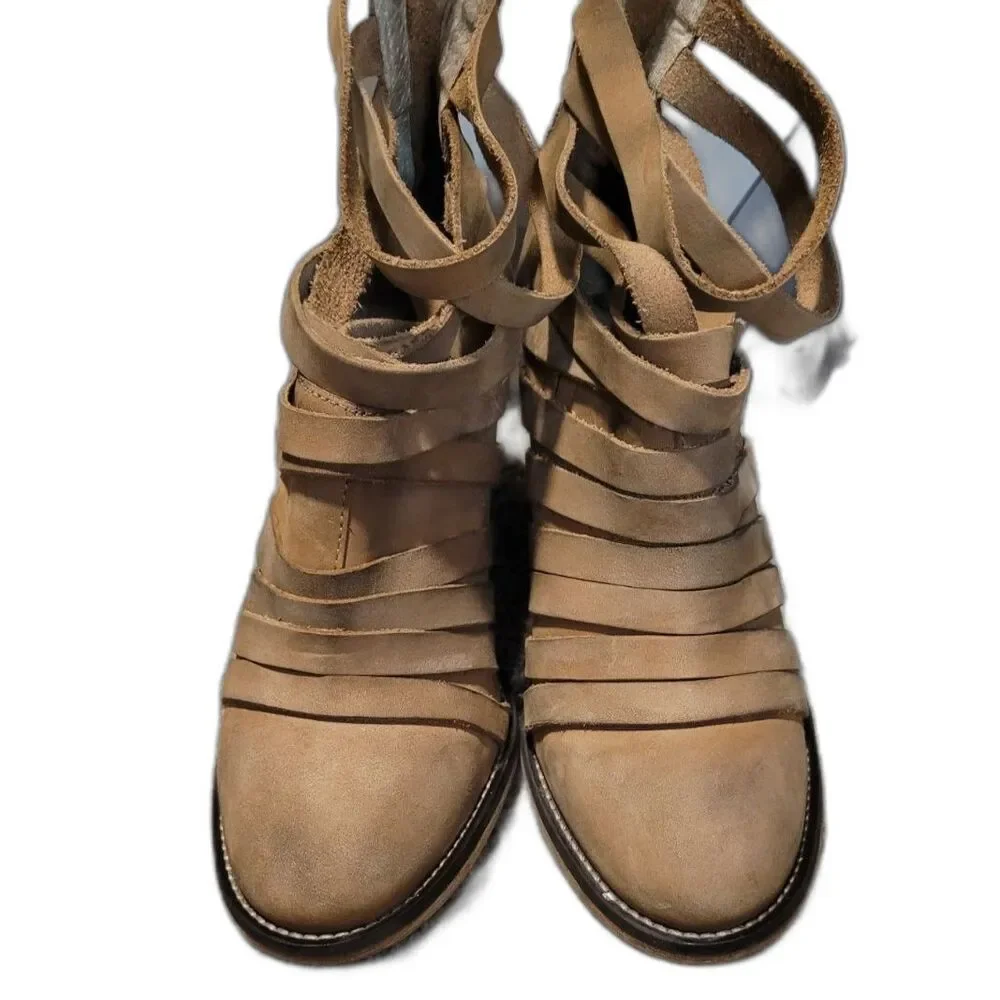 Free People Strappy Hybrid Heeled Booties
